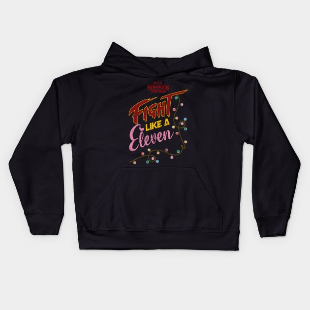 STRANGER THINGS: FIGHT LIKE A ELEVEN GRUNGE STYLE Kids Hoodie by FunGangStore